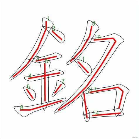 銘幾劃|「銘」字的筆順、筆劃及部首